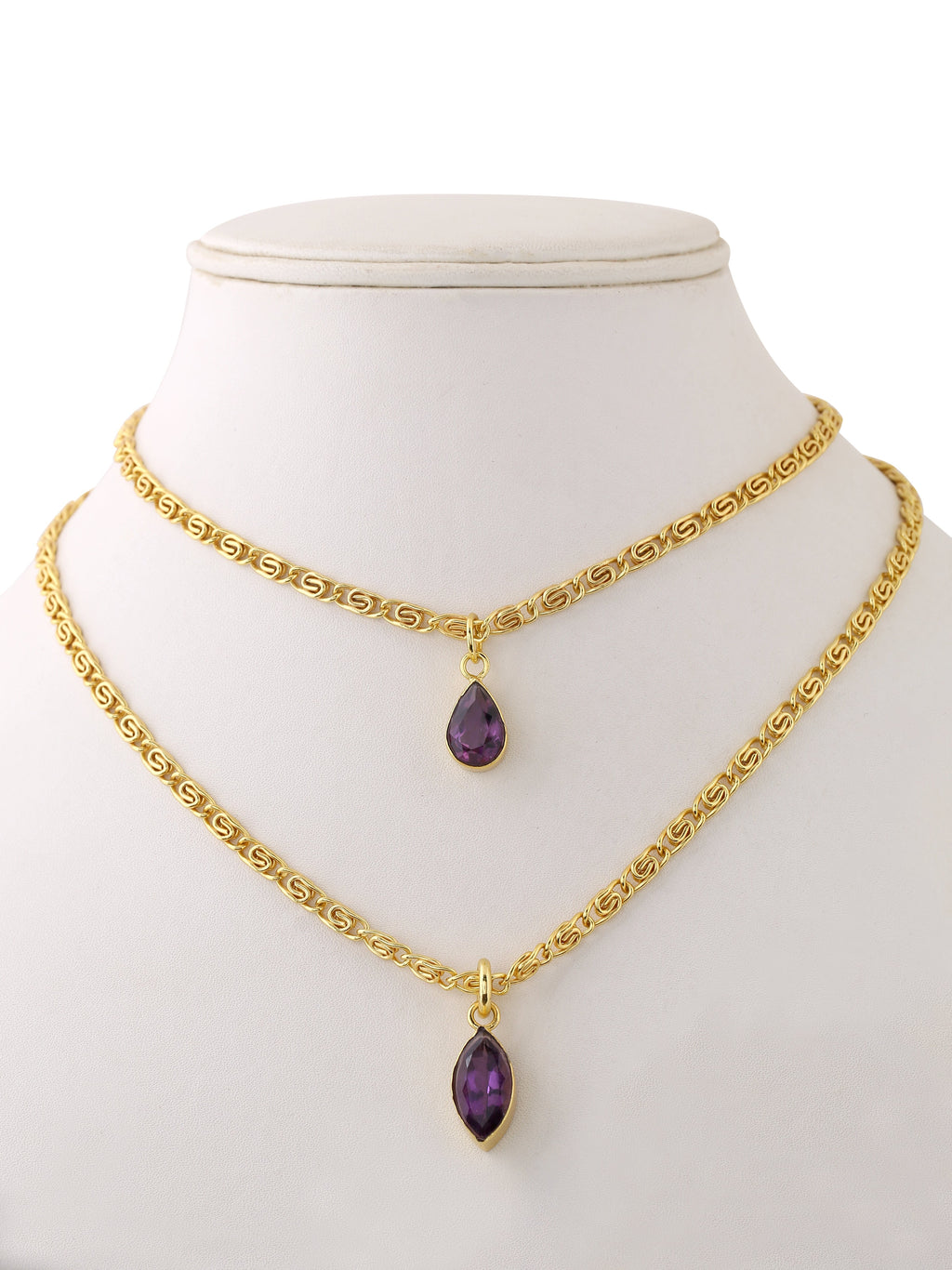 Double Layer Amethyst Necklace