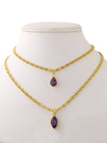 Double Layer Amethyst Necklace