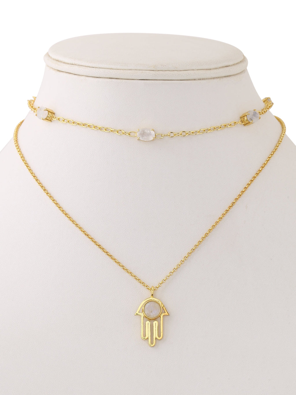 Moonstone studded Hansa Necklace