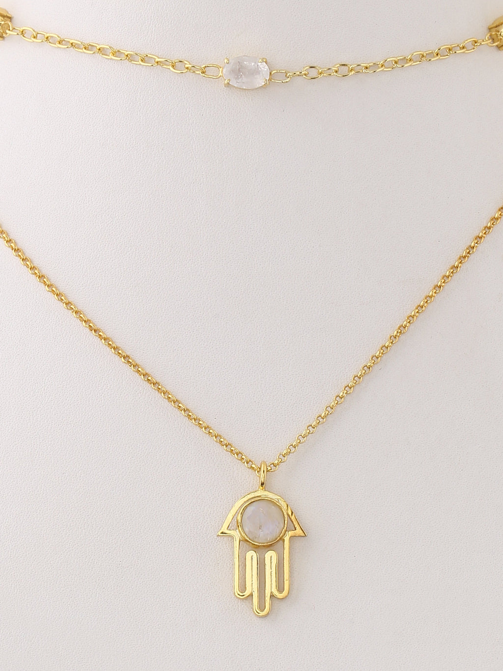 Moonstone studded Hansa Necklace