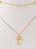 Moonstone studded Hansa Necklace