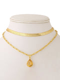 Double layer Citrine Necklace