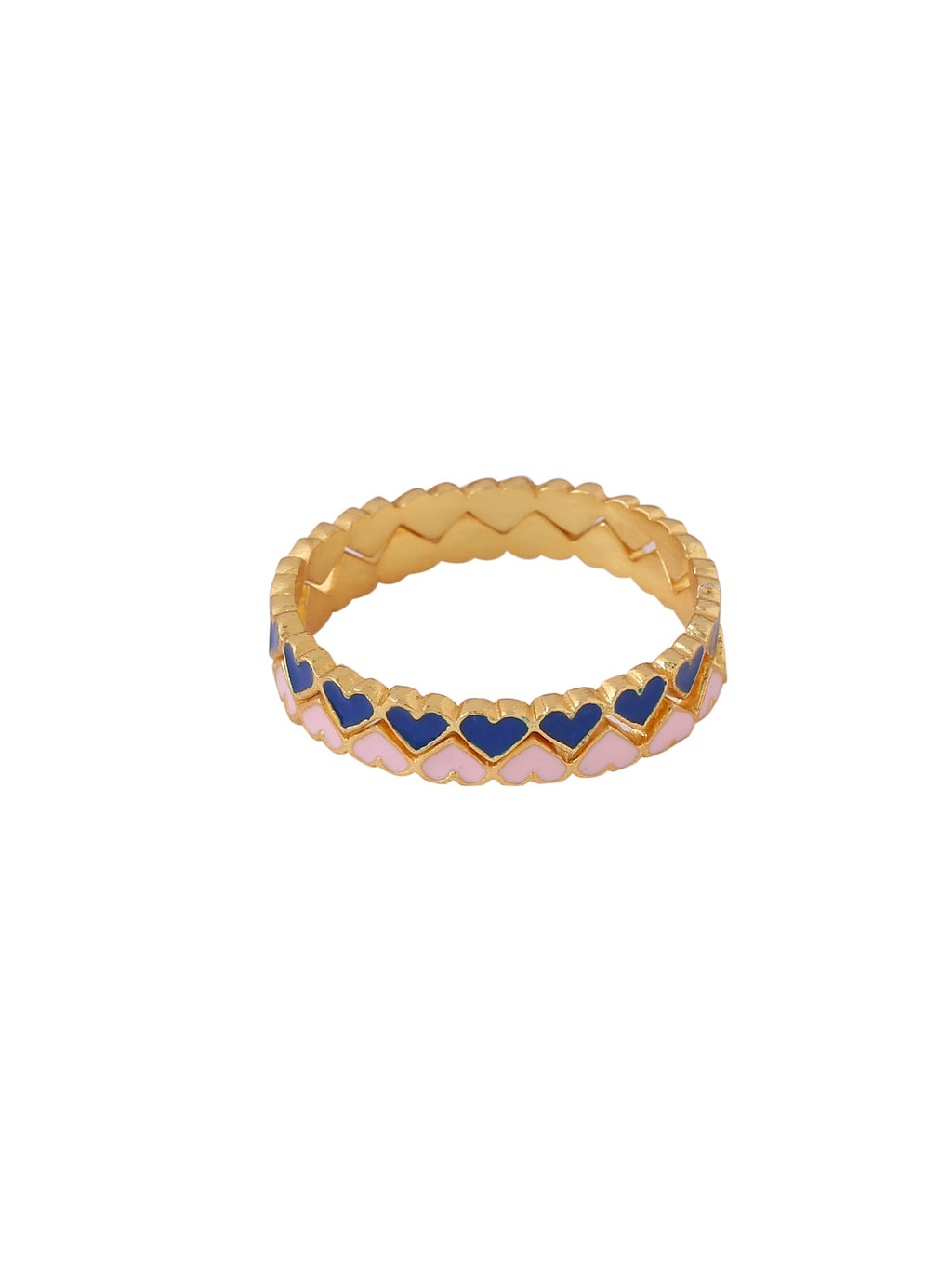 Stackable enamel heart band
