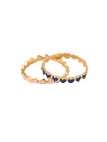 Stackable enamel heart band