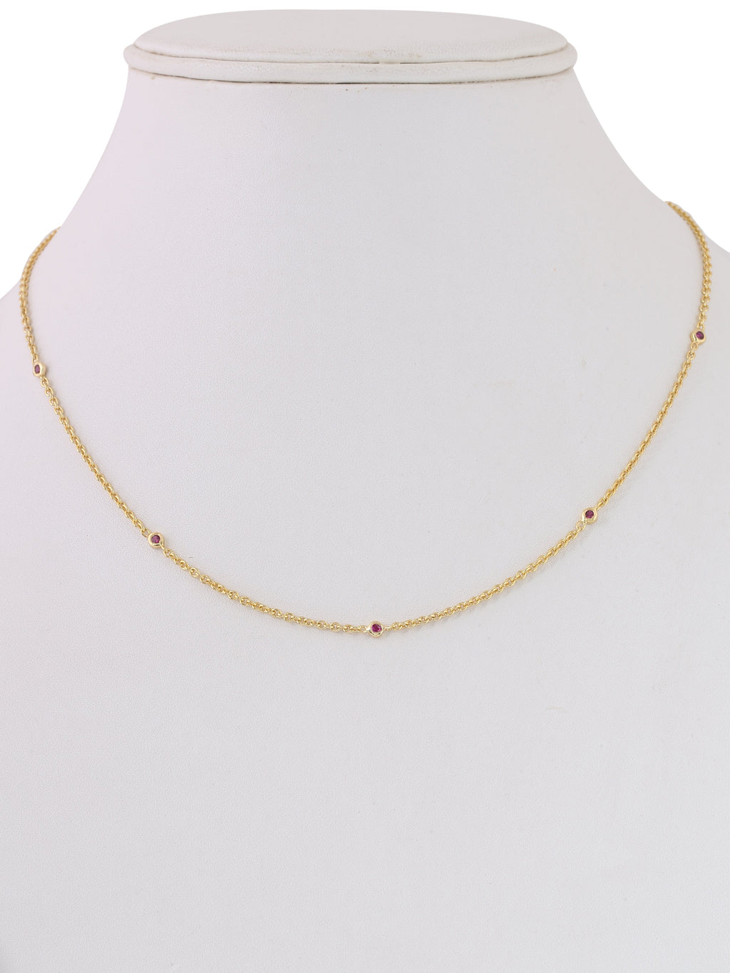 Double layer Ruby Evil Eye Necklace