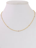 Double layer Ruby Evil Eye Necklace
