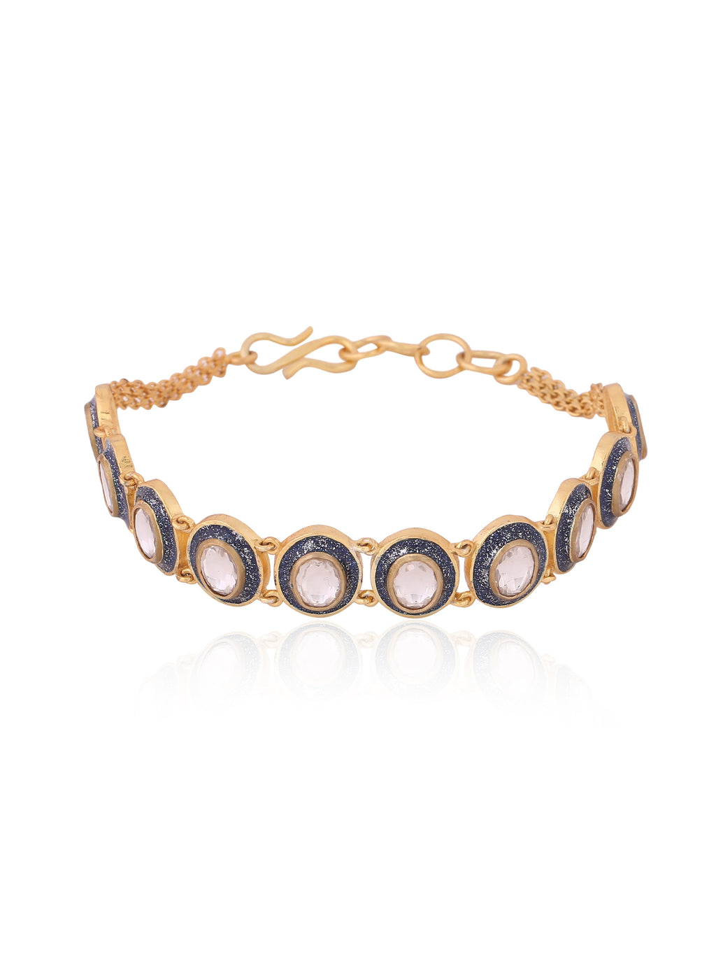 Enamelled Polki Bracelet