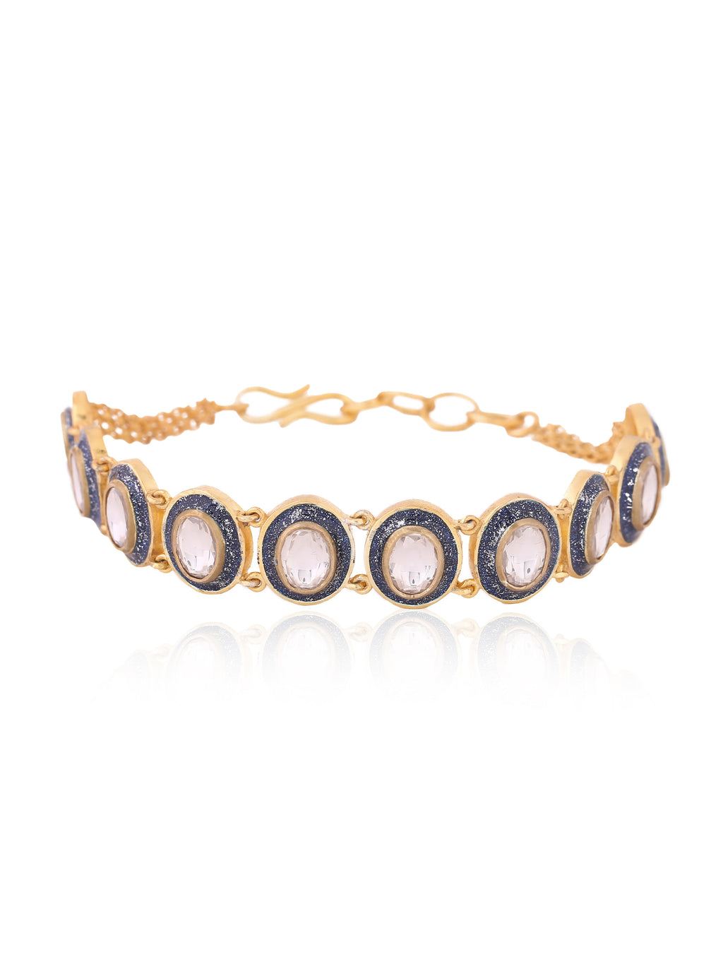 Enamelled Polki Bracelet