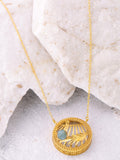 The Heavenly Garden Pendant (Rough Aquamarine Necklace).