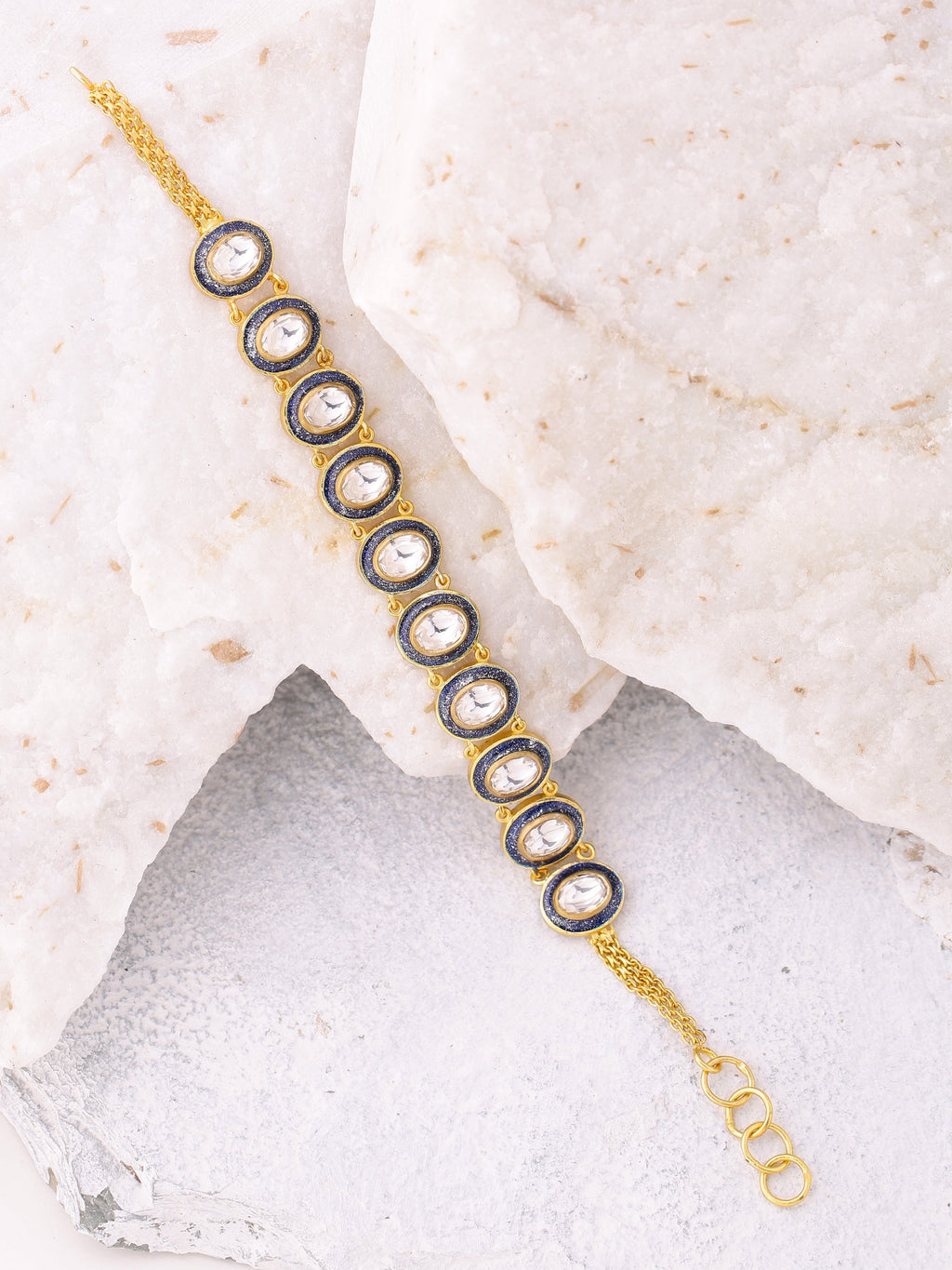 Enamelled Polki Bracelet
