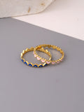 Stackable enamel heart band