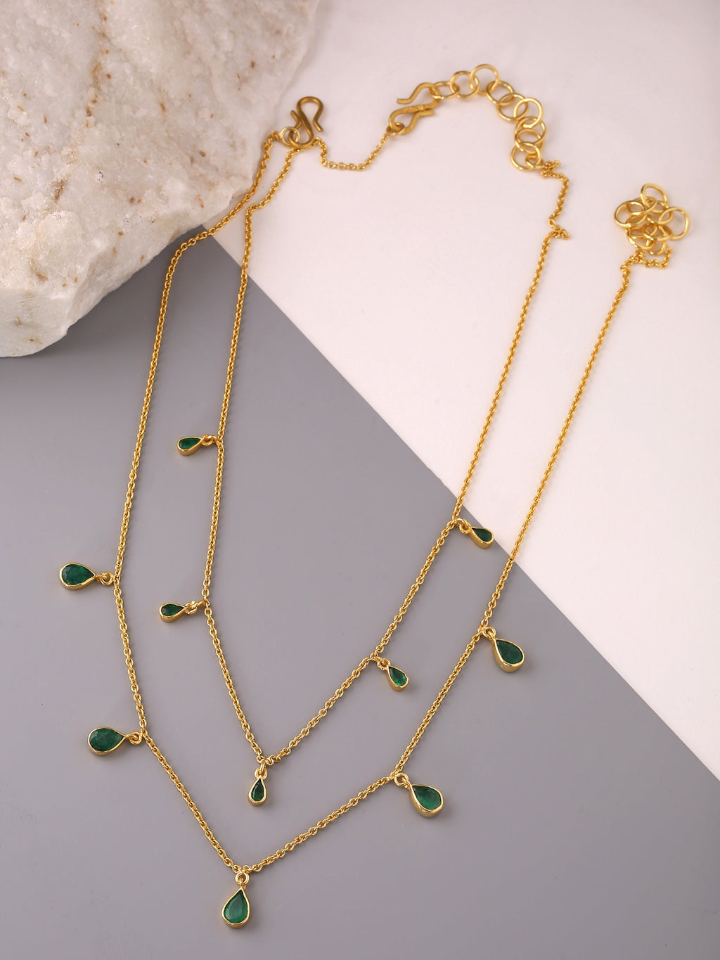Multi Strand Emerald chain