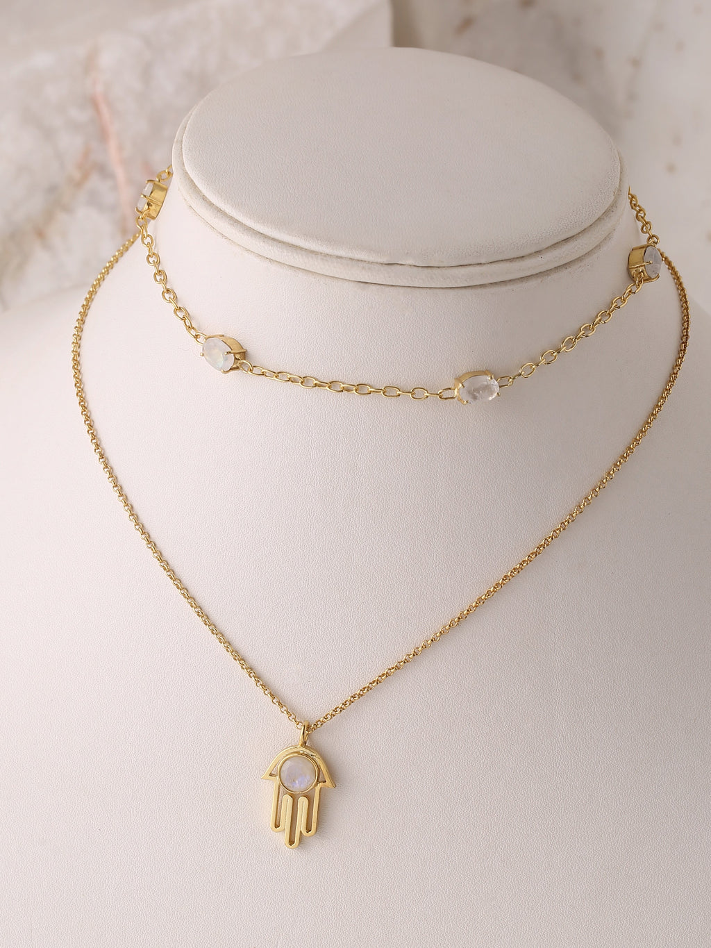 Moonstone studded Hansa Necklace