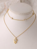 Moonstone studded Hansa Necklace