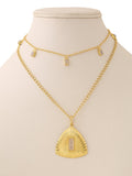 Double layer Moonstone necklace