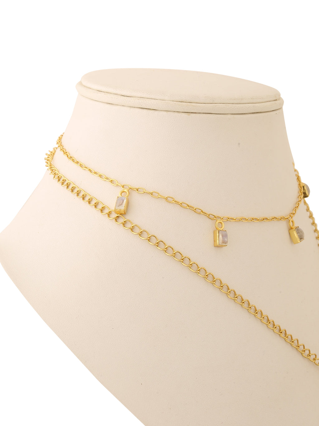 Double layer Moonstone necklace