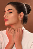 Zirconia Baguette Hoops with Black Enamel