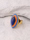 Blue Fire Marquise Ring