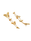 Golden Butterfly Cascade Earrings