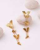 Golden Butterfly Cascade Earrings