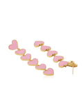 Sweet Six Hearts Enamel Earring