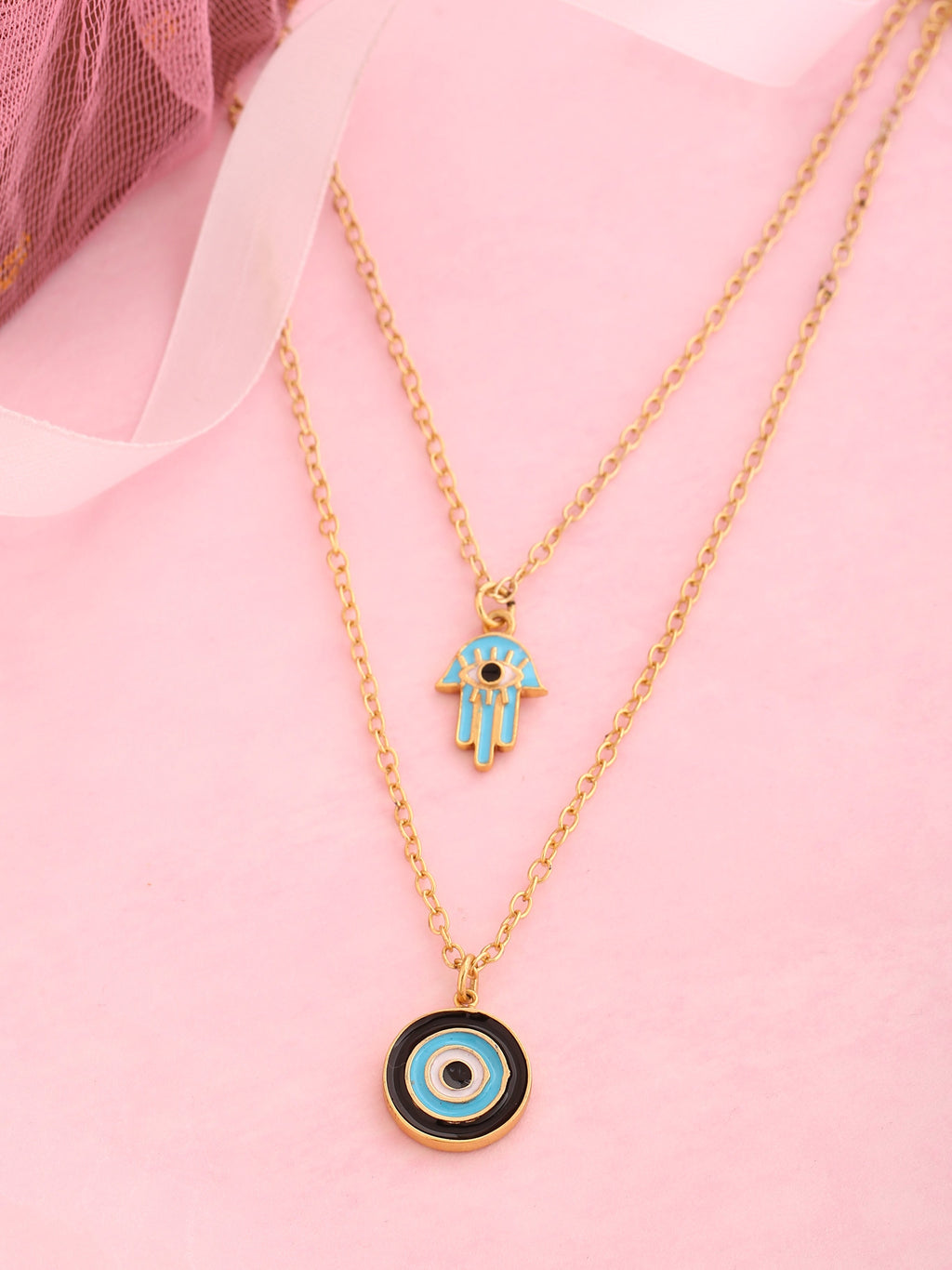 Double Layer Evil Eye Necklace