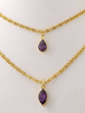 Double Layer Amethyst Necklace