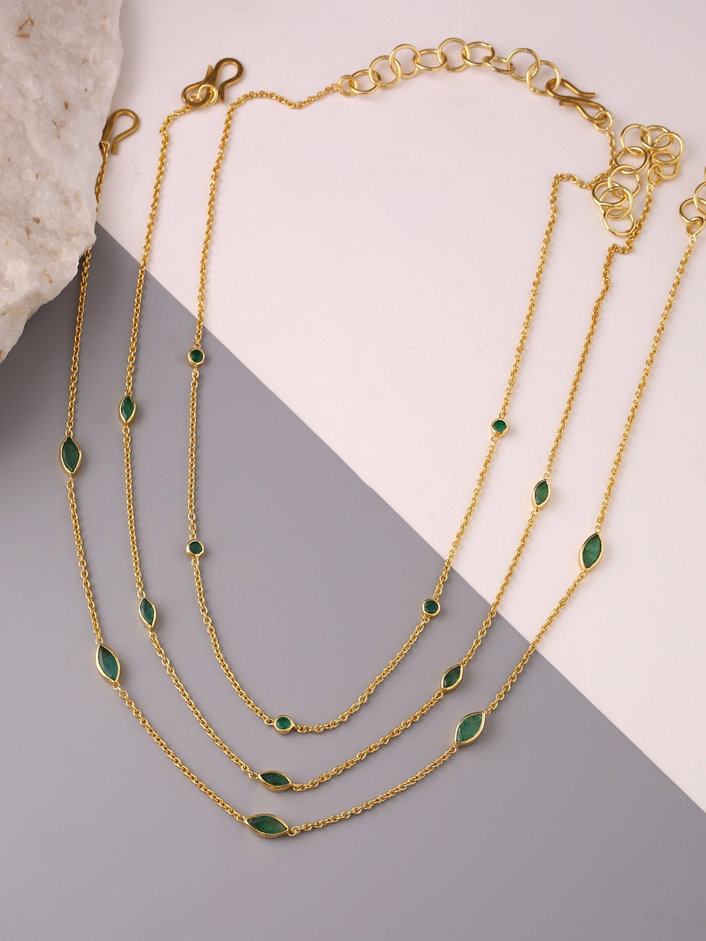Marquise Emerald Chains